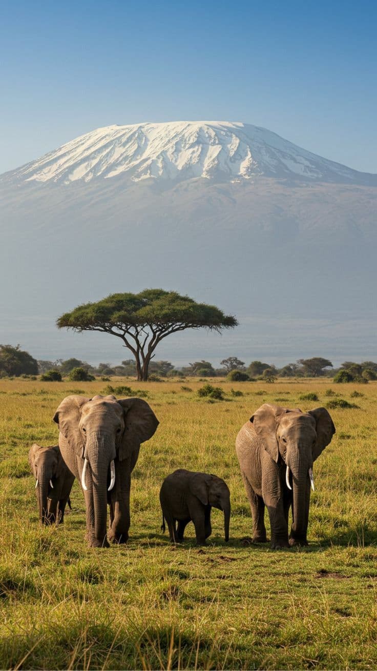 African Savannah with Elephants